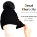 FURTALK Women's Winter Knitted Beanie Hat with Faux Fur Pom - Black - Buy Online on GoSupps.com