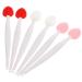 Beaupretty Silicone Exfoliating Lip Brush 6pcs Double Sided Lip Scrubber Soft Face Cleaning Applicator Tool for Plump Smoother Lip Dark Lips