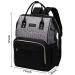 Waterproof Floral Diaper Bag Backpack for Moms and Dads - Black Grey - Buy Online on GoSupps.com