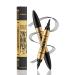 QIC 2 in 1 Microblading Eyebrow Pen with Eyeliner Pencil 3D Waterproof Magic Eyebrow Pencil with 4 Fork Tip Multifunctional Double Head Microblade Eyebrow Pencil Waterproof and Long-Lasting (Black)