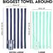Dock & Bay Cabana Beach Towel - Quick Dry, Sand Free, Compact & Lightweight - 100% Recycled - Bondi Blue - Large Size (160x90cm) - Includes Bag - Ideal for Beach, Pool & Travel - Buy Online on GoSupps.com