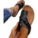 Casual Bunion Beach Sandals for Women - Lightweight Summer Flip Flops Orthopedic Slippers for Plantar Fasciitis Size 7.5 Black - Buy Online on GoSupps.com