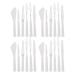 AUEAR, 4 Sets 24 Pack Plastic Spatula Palette Knives Bulk Thin and Flexible Art Knife Tools Six Different Styles for Oil Painting