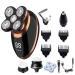 Surker 4D Electric Razor for Bald Men - 5-in-1 Facial Grooming Kit | Cordless USB Rechargeable Waterproof Head Shaver & Trimmers - Buy Online on GoSupps.com