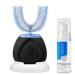 360 Automatic toothbrush ultrasound toothbrush adult sound toothbrush tooth whitening brush with timer 360 ultrasound charging electrical toothbrush wireless (black)