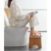 Bamboo Toilet Stool for Adults 6.5 - Non-Slip Bathroom Poop Stool for Healthy Posture - Portable and Original Design (Wood Color) - Buy Online on GoSupps.com