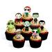 24 Halloween Horror Cupcake Toppers Theme #2 (PRECUT Optional) Edible Cupcake Toppers - Stand Up/Lie Flat/Lie Flat Wafer Cake Decorations (UNCUT Pack of 24)