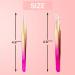 Miuffue Stainless Steel Straight & Curved Pointed Tweezers Set - Professional Eyelash Extension Tools for Volume & Classic Lashes - Buy Online on GoSupps.com