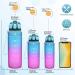 Niggey Sport Drinking Bottle 500ml 700ml 1L 1.5L - BPA-Free Tritan Kids Water Bottle with Time Marking | Motivating Gym & School Sports Bottle - 17oz Blue Purple - Buy Online on GoSupps.com