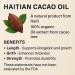 Haitian Gr s Cacao Oil 100% Pure & Organic Cold-Pressed Extract Deeply Moisturizing Body & Massage Oil Rich in Antioxidants & Vitamins Chocolate Aroma  - Buy Online on GoSupps.com