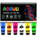 AOOWU UV Glow Face Paint Set - 6 Neon Fluorescent Colors for Blacklight Parties & Carnivals - Buy Online on GoSupps.com