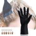 Black Reusable Rubber Hair Dye Gloves - Professional Coloring Accessories (2Pcs) - Buy Online on GoSupps.com