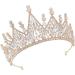 Minkissy Baroque Wedding Crown | Bridal Crystal Headpiece | Elegant Princess Hair Accessories - Buy Online on GoSupps.com