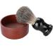 Angrek Wood Shaving Soap Bowl Cup - Round Shaving Shell for Men | 8.3x4cm | Ideal for Foam & Cream Soap - Buy Online on GoSupps.com
