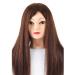 Training head for hairdressers styling head 99% human hair brown 99% Human Hair brown