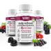 Norm's Farms Elderberry Antioxidant Gummies - Daily Refresh w/MitoHeal 500mg Red & Black Currant Extract - Sleep Mood Skin Hair & Nail Support - USA Made Vegan Non-GMO Gluten-Free - 45 Gummies - Buy Online on GoSupps.com