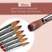 3 PCS 100% Pure Kolinsky Acrylic Nail Brush Set Size 8 with Red Wood Handle - Professional Nail Art Salon Kit for Acrylic Application - Includes Bonus Silver Pusher - Buy Online on GoSupps.com