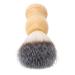 Premium 3-Piece Shaving Brush Set for Men | Soft Hair Wood Handle & Beard Care Brush | Rich Foam & Skin-Friendly Bristles - Buy Online on GoSupps.com