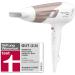 Rowenta CV5830 Studio Dry Hair Dryer - 2100W 3 Temp/2 Speed Levels Ions Cold Air Button Diffuser | White/Rose Gold - International Shipping Available - Buy Online on GoSupps.com