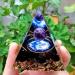 Orgone Pyramid with Moonstone Crystal - Energy Tower for Healing Chakras and Reiki - Flower of Life Design - Orgonite Jewelry - Buy Online on GoSupps.com