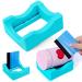 BABORUI Cup Cradle for Tumblers, Non Slip Silicone Cup Cradle with Felt Edge Squeegee, Small Tumbler Holder for Glass Cups Bottle Mugs Vinyl Application Crafting BLue Cup Cradle
