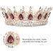 Salmue Handmade Rhinestone Bridal Wreath Tiara | Exquisite Wedding Hair Accessories Carnelian Crown for Brides - Buy Online on GoSupps.com