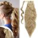 Tess ponytail Extensions Middle Blond Ponytail Hair Corn Wave Zopf Hair Part Clip in Extensions like real hair cheap with Velcro connection 20 "(50cm) -90g