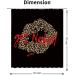 Leopard Print Get Naked Shower Curtain with Sexy Lips and Fashion Girl Design | Bathroom Decor Set with Hooks in Red Brown - Buy Online on GoSupps.com
