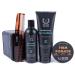 ZEUS Hair Wash & Style Set - Moisturizing Shampoo Hydrating Conditioner Hair Comb & Styling Hair Pomade Kit for Men (Firm Hold)