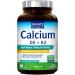 Innate Vitality Calcium Supplement, 1200 mg High Potency with 5000 IU Vitamin D3 & K2 MK7, Enhanced Absorption, for Bone Density, Strength & Immunity, Non-GMO, Easy to Swallow, 60 Tablets