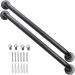 2 Pack 24 Inch Black Shower Grab Bars ZUEXT Stainless Steel Bathroom Wall Grab Bar Handle Shower Balance Bar Safety Hand Rail Support Handicap Elderly Senior Assist Bath Grab Handle(1.25" Diameter) Matte Black 24 Inch (Pack of 2)