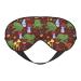 Frogs and Mushrooms Sleep Mask Adjustable Double -Sided Eye Mask Soft Sleeping Eye Covers for Sleeping Perfect Shading Reduce Eye Edema