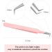Tweezers for Eyelash Extension Professional Pink Stainless Steel Curved Tip Professional Eyelash Tweezers Striped FADVAN(90 Bend Shape) 90 Bend Shape Pink - Buy Online on GoSupps.com