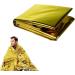 Rescue blanket multifunctional rescue film emergency blanket universal thermal blankets waterproof and windproof perfect for hiking camping skiing marathon 1 piece gold+silver 160*210cm