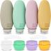 Hmeuest Travel Bottles for Toiletries 4 Pack Travel Bottles Kit Leak Proof Refillable Squeezable Travel Accessories for Shampoo Conditioner Suntan Lotion Gary/Green/Yellow/Pink - Buy Online on GoSupps.com