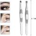 Professional Stainless Steel Eyebrow Tweezers Set - 2pcs Precision Hair Removal & Ingrown Hair Solution - Buy Online on GoSupps.com