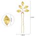 6 Pack Bride Gold Leaf Hair Pins - Vintage Leaves Wedding Hair Clips for Bride & Bridesmaids - Buy Online on GoSupps.com