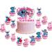 Pink Lilo &And Stitch Cake Toppers Girl Stitch Theme Birthday Party Cupcake Decorations(25pcs)