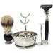 Shop Lefeda Men's Shaving Brushes - 4-in-1 Gift Set with Black Safety Razor & Accessories | Premium Shaving Kit - Buy Online on GoSupps.com