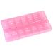 WLLHYF AM/PM Large Pill Organizer 7 Days Weekly 2 Times a Day Big Capacity Compartments Tablets Storage Pill Case Box for Medicine Vitamin Supplement Fish Oil Pink