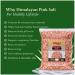 Okhli Musal Brand Sabut Whole Pink Rock Salt Chunks | Whole Sabut Gulabi Lahori Sendha Namak Crystals | Himalayan Pink Crystals Salt with 84 Minerals For Cooking |100% Natural For Detox-200GM*2Pack - Buy Online on GoSupps.com