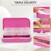 FYY Daily Pill Organizer - 6 Compartments Portable Pill Case | 2 Pack Pink Pill Box for Vitamins Supplements & Medications - Ideal for Travel - Buy Online on GoSupps.com