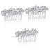 Hair Clip Headband Women Rhinestone Headwear 3pcs Headwear Tiara Rhinestone Comb Women Headpiece