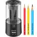 AFMAT Electric Pencil Sharpener for Colored Pencils  Auto Stop  Super Sharp & Fast  Electric Pencil Sharpener Plug in for 6-12mm No.2/Office/Home-Black