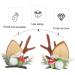 minkissy 1pair Clips Pins Reindeer Brown Hairpin and for Christmas Ears Antler Cat Adorable Accessories Decor with Party Accessory Xmas Mushroom Barrette Alligator Horn Decoration - Buy Online on GoSupps.com