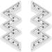 All We Are AWA Logo Pav Stud Earring (Silver Tone/Crystal) - Buy Online on GoSupps.com