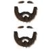 Hemoton 2 Sets Beard Dress up Fake Beard Realistic Beard Christmas Santa Claus Beard Fake Whiskers Plush 20.00X13.00X0.50CMx2pcs Multix2pcs