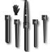 Curling Iron 5 in 1 LCD Ceramic Coating Multifunctional Interchangeable Wave Iron with Gloves Curler Kit ET-W301 Black