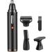 4 in 1 Nose and Ear Hair Trimmer Portable Ear Nose Hair Trimmer USB Rechargeable Nose Hair Trimmer Waterproof Dual Edge Blades for Easy Cleaning Black