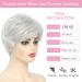 Silver Grey Pixie Cut Wig for White Women | Natural Wavy Synthetic Hair | Heat Resistant Fiber | Hair Replacement - Buy Online on GoSupps.com